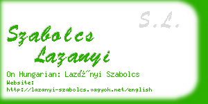 szabolcs lazanyi business card